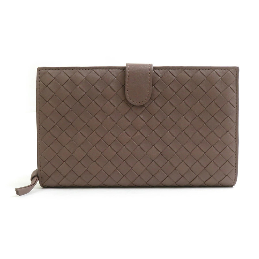 Bottega Veneta bi fold wallet Intrecciato leather brown